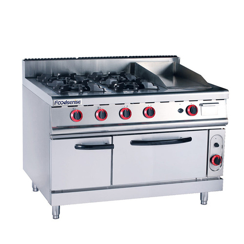 Stainless Steel 4-Burner China Gas Stove Oven With Barbecue Lava Rock Gas,Gas Range